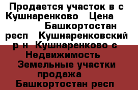 Продается участок в с.Кушнаренково › Цена ­ 300 000 - Башкортостан респ., Кушнаренковский р-н, Кушнаренково с. Недвижимость » Земельные участки продажа   . Башкортостан респ.